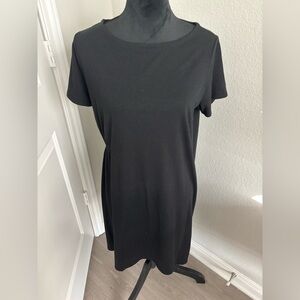 Johnny Was‎ calme short sleeve knit Cinch Black Dress Size Medium
